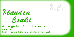 klaudia csaki business card